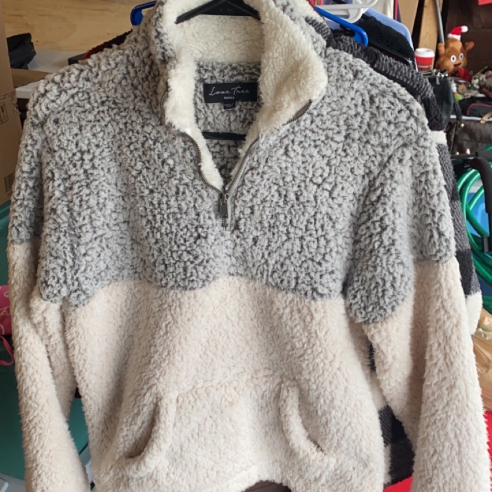 Warm fuzzy quarter zip